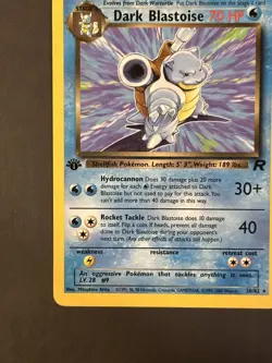 Pokemon TCG Dark Blastoise 20/82 Rare Non-Holo Card 1st Edition - Image 4