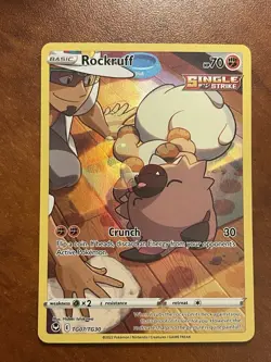 Pokemon Rockruff TG07/TG30 Ultra Rare Basic Holo Silver Tempest - Image 1