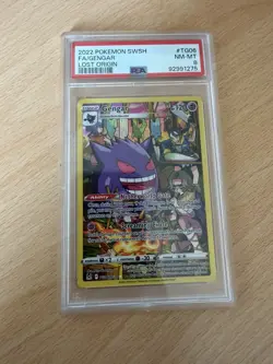 Pokemon TCG Gengar TG06/TG30 Lost Origin Trainer Gallery Rare Ace Graded 8 - Image 1