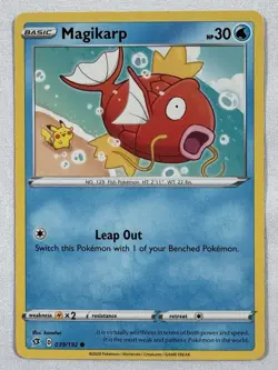 Pokemon TCG - Magikarp 39/192 - Rebel Clash 2020 NM Pikachu Cameo - Image 1