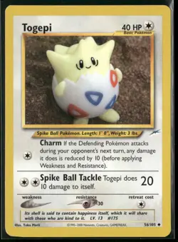 ✰ TOGEPI 56/105 UNLIMITED UNCOMMON NEO DESTINY POKEMON ✰ LP - Image 2