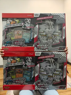 2x Pokemon White Flare Binder Collection and Poster Collection Sams Club Special - Image 1