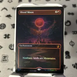 Blood Moon (FOIL Anime Borderless) - Winds of of Eldraine: Enchanting Tales - Image 1