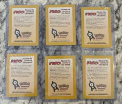 Sealed 2001 Entei Reverse Holo Pokemon Neo Discovery Black Star Movie Promo X6 - Image 1