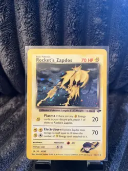 Rocket's Zapdos #15/132 (Holo) - Pokemon Gym Challenge VINTAGE [LP] - Image 4