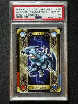 PSA 10 Yugioh Winged Dragon Guardian of The Fortress #18 Bandai Sealdass Pop 29! - Image 1