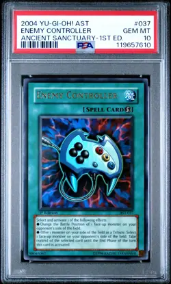 Yu-Gi-Oh! Enemy Controller Ancient Sanctuary 1st Ed Ultra Rare AST-037 PSA 10 - Image 1