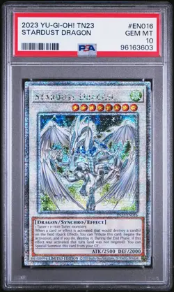 PSA 10 GEM MINT Yugioh Stardust Dragon TN23-EN016 Quarter Century Secret Rare - Image 1