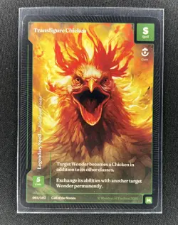 Wonders of the First Transfigure Chicken Mythic Rare Call of the Stones - Image 1