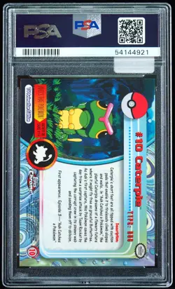 Caterpie Pokemon TV PSA 10 Topps Chrome Card - Image 3
