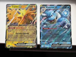 Blastoise and Zapdos Jumbo Pokemon Cards Oversized - Image 1