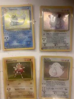 Pokemon TCG Base Set Holo Rare Lot 8 Cards Mewtwo Gyarados Vaporeon Magneton - Image 4