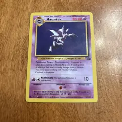 Pokemon Card Haunter 21/62 Fossil Set Non Holo Rare WOTC Played - Image 1