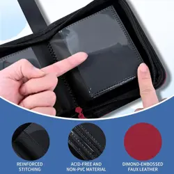 1 Pocket Toploader Binder 40 Pockets One Pocket Mini Trading Card Album,Diamond - Image 4