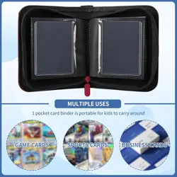 1 Pocket Toploader Binder 40 Pockets One Pocket Mini Trading Card Album,Diamond - Image 5