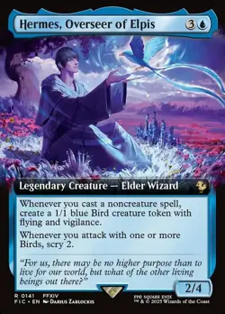 x1 Hermes, Overseer of Elpis - Extended Art R MTG Commander: Final Fantasy M/NM, - Image 1