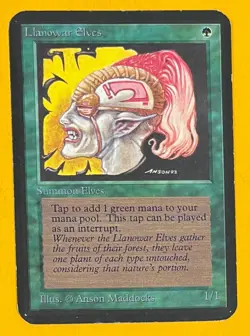 MTG LLANOWAR ELVES Alpha (OldManMTG 008-159) - Image 1