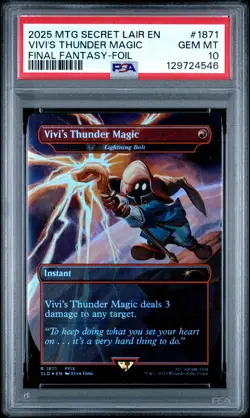 2025 MTG SECRET LAIR DROP #1871 VIVI'S THUNDER MAGIC PSA 10 - Image 1