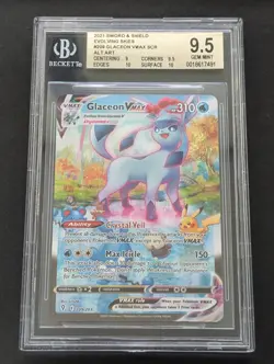 Pokemon Glaceon VMAX Evolving Skies Secret Rare Full Alt Art #209 BGS 9.5 - Image 1