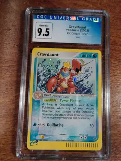 CGC 10 Crawdaunt Holo 3/97 Ex Dragon 2003 English Pokemon Card CGC 9.5 - Image 1