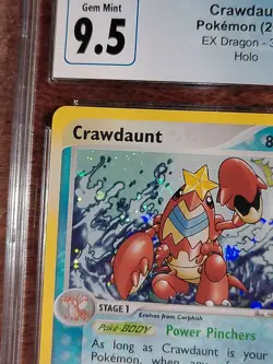 CGC 10 Crawdaunt Holo 3/97 Ex Dragon 2003 English Pokemon Card CGC 9.5 - Image 3
