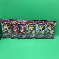 Pokemon TCG Sword & Shield Fusion Strike Booster Pack Lot of 6 - Sealed - Image 1