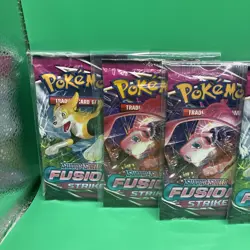 Pokemon TCG Sword & Shield Fusion Strike Booster Pack Lot of 6 - Sealed - Image 3
