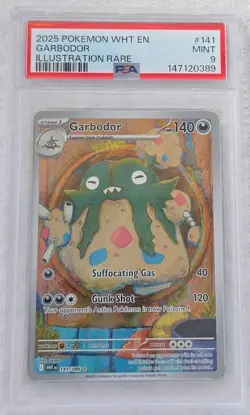 2025 WHT EN-WHITE FLARE #141 ILLUSTRATION RARE - GARBODOR 141/086 - PSA 9 MINT - Image 1