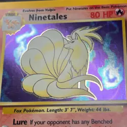 Ninetales 012/102 1999 Pokemon Base Set Holo MP - Image 2