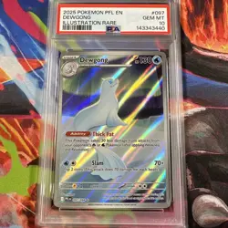 2025 Pokemon Phantasmal Flames Dewgong Illustration Rare #097/094 PSA 10 - Image 1