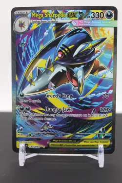Mega Sharpedo ex 127/094 Holofoil - Pokemon ME02: Phantasmal Flames - Image 1