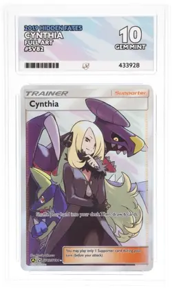 Pokemon TCG Cynthia SV82 Hidden Fates Graded ACE 10 Perfect Sub-grades! - Image 2