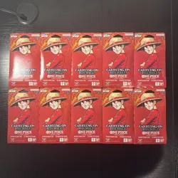 One Piece TCG OP-13 Carrying On His Will Sleeved Booster Pack Lot of 10 English - Image 1
