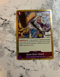 Gum-Gum Giant OP09-078 Rare Emperors in the New World One Piece Mint NM - Image 1