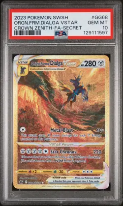 PSA 10 Origin Forme Dialga Vstar - GG68/GG70 - Crown Zenith Pokemon - Image 2
