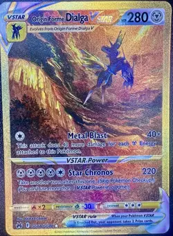 Pokemon Origin Forme Dialga VSTAR Secret Rare HP280 GG68/GG70 Crown Zenith Holo - Image 1