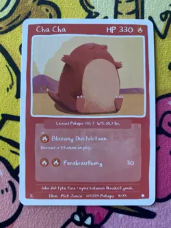 Pokepu - Cha Cha (Charmander) - Derpy Pokemon Parody / Fan Art Card - Image 1