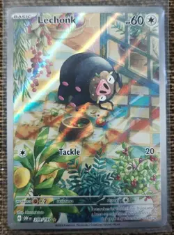 Pokemon TCG Lechonk Full Art Holo Card 209/197 Obsidian Flames Illustration Rare - Image 1