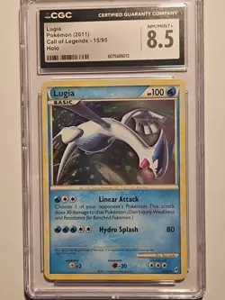 CGC 8.5 Lugia 2011 Call of Legends 15/95 Holo Pokemon Card NM/MINT+ - Image 1