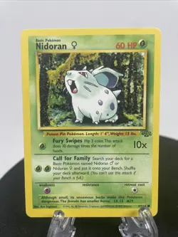 Nidoran 57/64 Jungle Set Unlimited WOTC Pokemon Card LP / Near Mint X 2 - Image 2