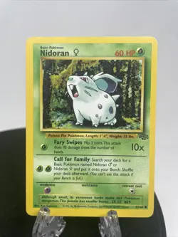 Nidoran 57/64 Jungle Set Unlimited WOTC Pokemon Card LP / Near Mint X 2 - Image 3