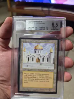Arabian Nights Library of Alexandria BGS 8.5 Graded Magic MTG 10 Surface! - Image 1