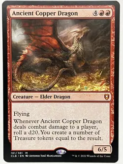 Ancient Copper Dragon NM Commander Battle for Baldur's Gate 161/361 MTG Regular - Image 1