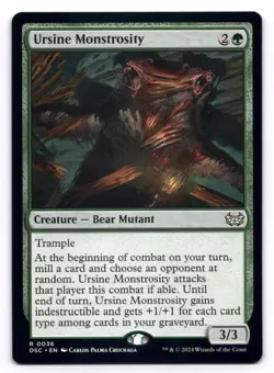 Ursine Monstrosity NM Commander: Duskmourn: House of Horror 36 MTG Regular - Image 1
