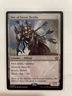 Magic the Gathering FDN: Sire of Seven Deaths (Excellent Condition) - Image 1