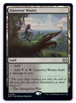 Llanowar Wastes NM Commander: Duskmourn: House of Horror 287 MTG Regular - Image 1