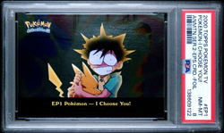 2000 TOPPS POKEMON TV ANIMATION SERIES 2 EP1 POKEMON-I CHOOSE YOU! PSA NM-MT 8 - Image 1