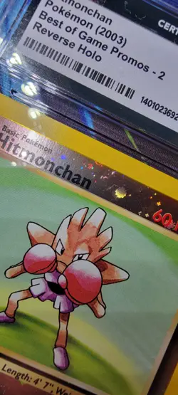 Hitmonchan Pokemon 2003 Best of Game Promo #2 Reverse Holo CGC 9 Mint - Image 4