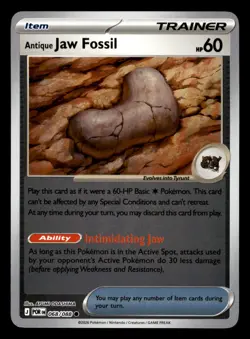 Antique Jaw Fossil 068/088 ME03 Perfect Order Pokemon Reverse Holo Near Mint - Image 1