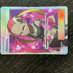 Pokemon Plumeria Trainer Supporter Full Art Ultra Rare SM-Burning Shadows 145/1… - Image 1